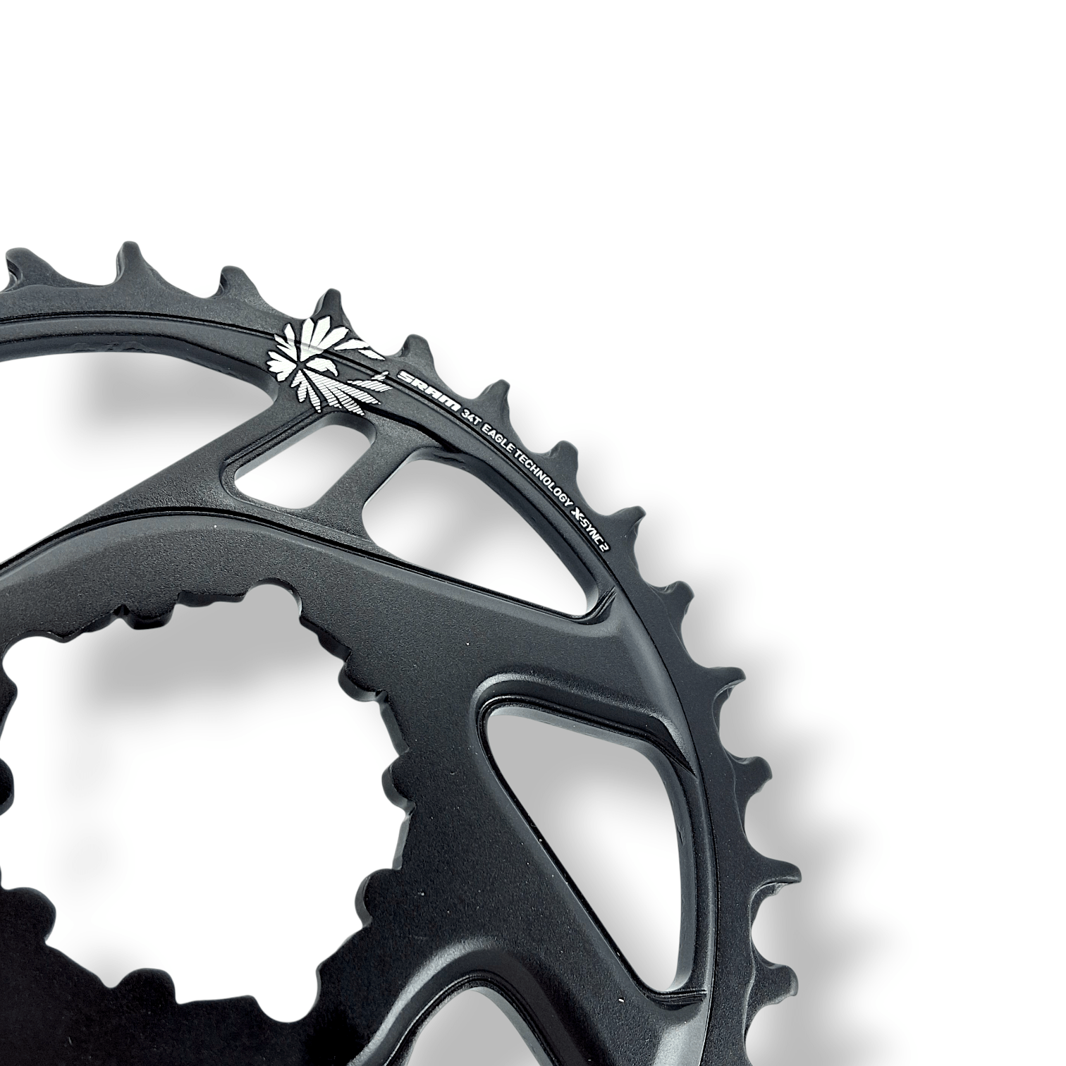 Sram Chain Ring X-Sync 2 Direct Mount 3Mm Offset Boost Cold Forged Aluminum: Black