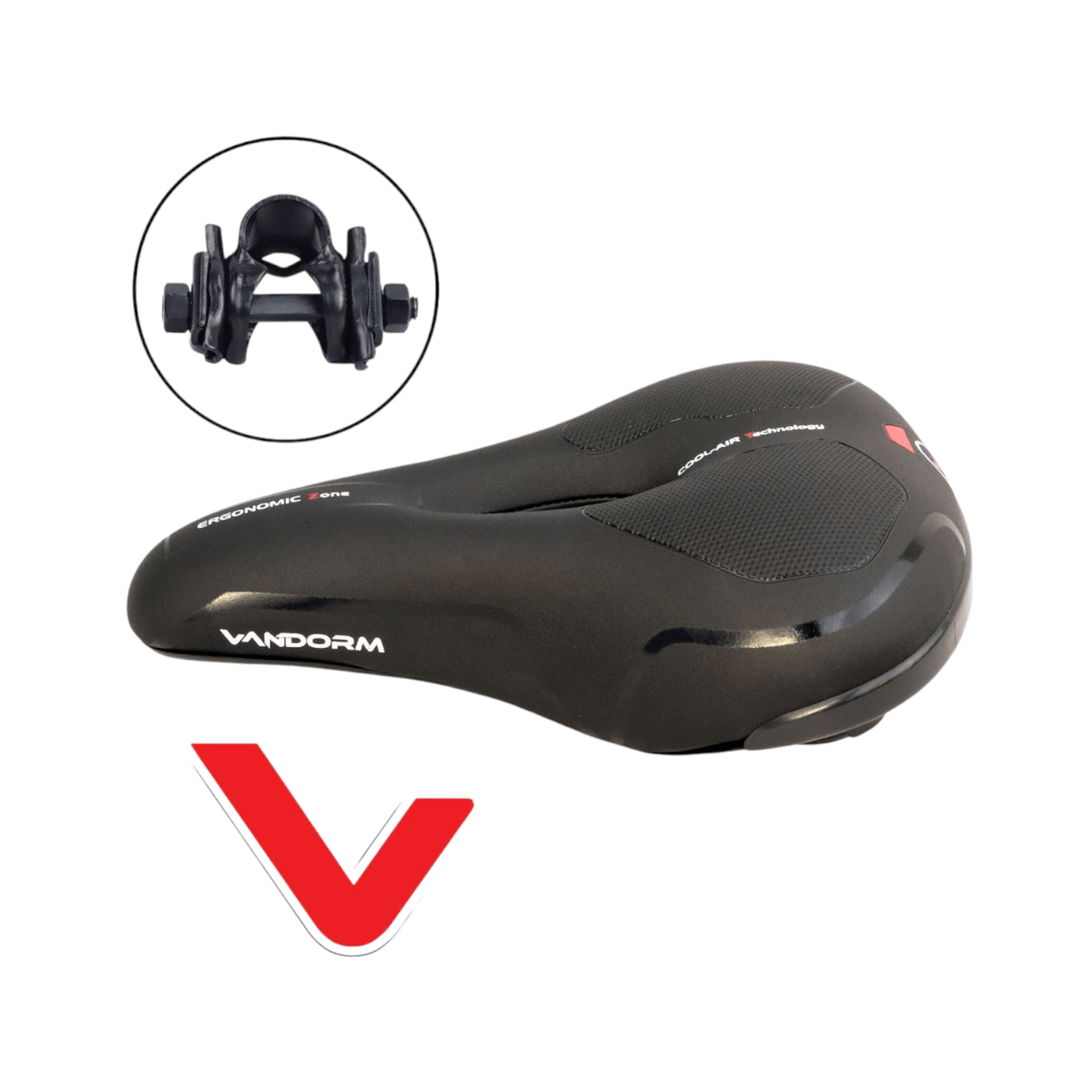 Vandorm Comfort Extra Memory Foam Mountain Hybrid Bike Saddle