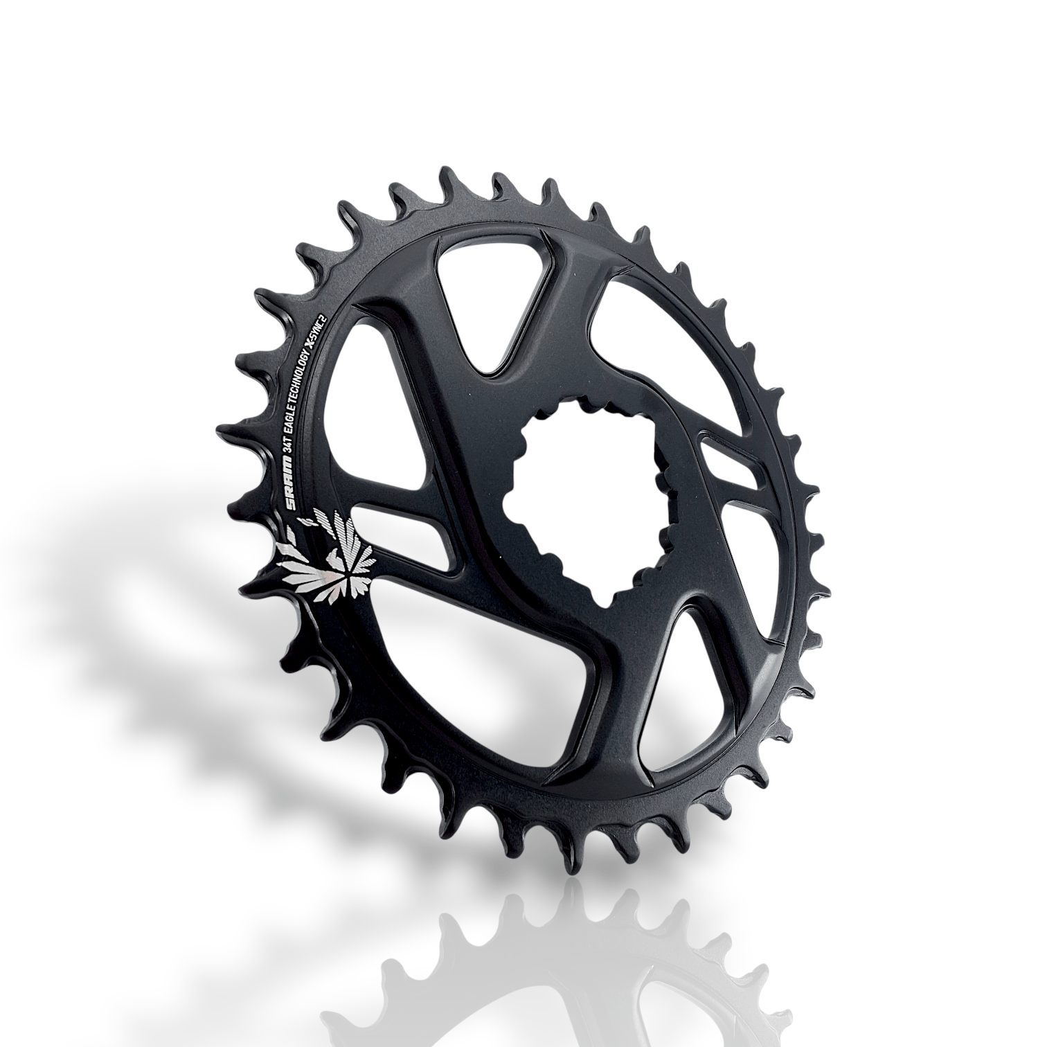 Sram Chain Ring X-Sync 2 Direct Mount 3Mm Offset Boost Cold Forged Aluminum: Black