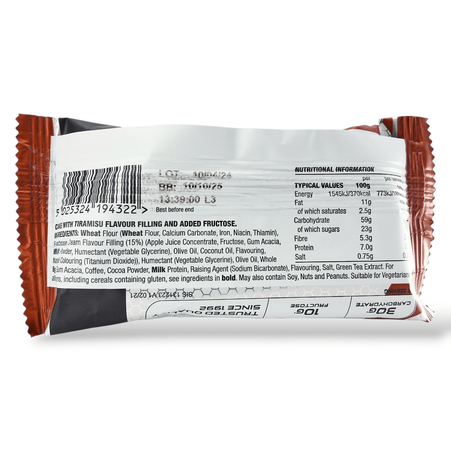 Science In Sport GO Energy Bake - box of 12 bars - tiramisu