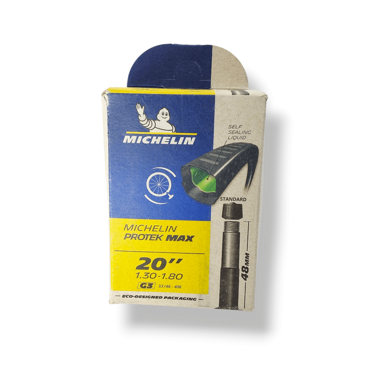 Michelin Protek Max MTB Inner Tube 20 x 1.3"-1.8" 48mm Schrader Valve