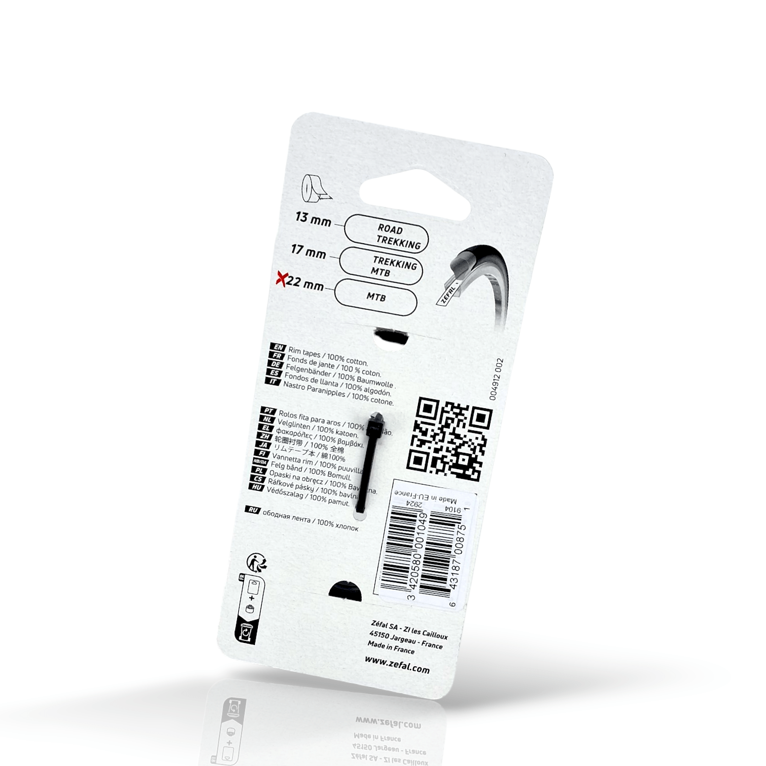 Zefal 22mm Cotton Rim Tape (Pr)