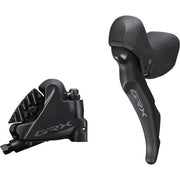 Shimano GRX ST-RX600 GRX 2-speed STI bled with BR-RX410 flat mount calliper; left rear