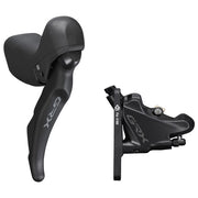 Shimano GRX ST-RX600 GRX 11-speed STI bled with BR-RX410 flat mount calliper; right front