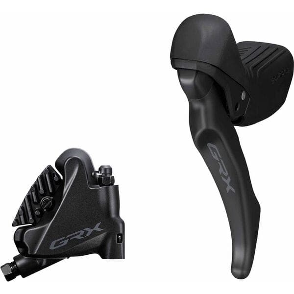Shimano-GRX-BL-RX610-GRX-hydraulic-disc-brake-lever-bled-with-BR-RX410-calliper,-left-rear