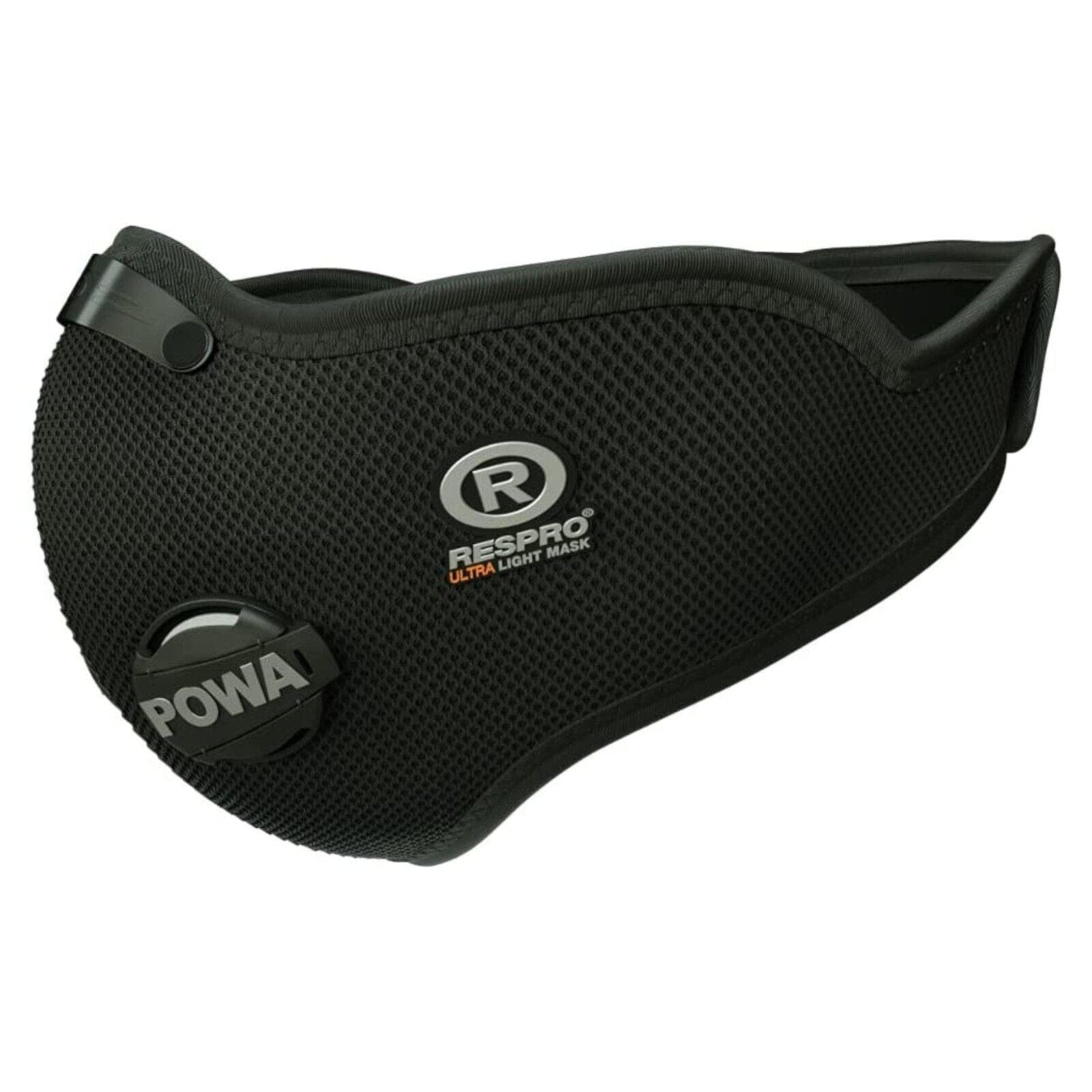 Respro Ultralight Mask with Powa Filter Valves - Black - Medium
