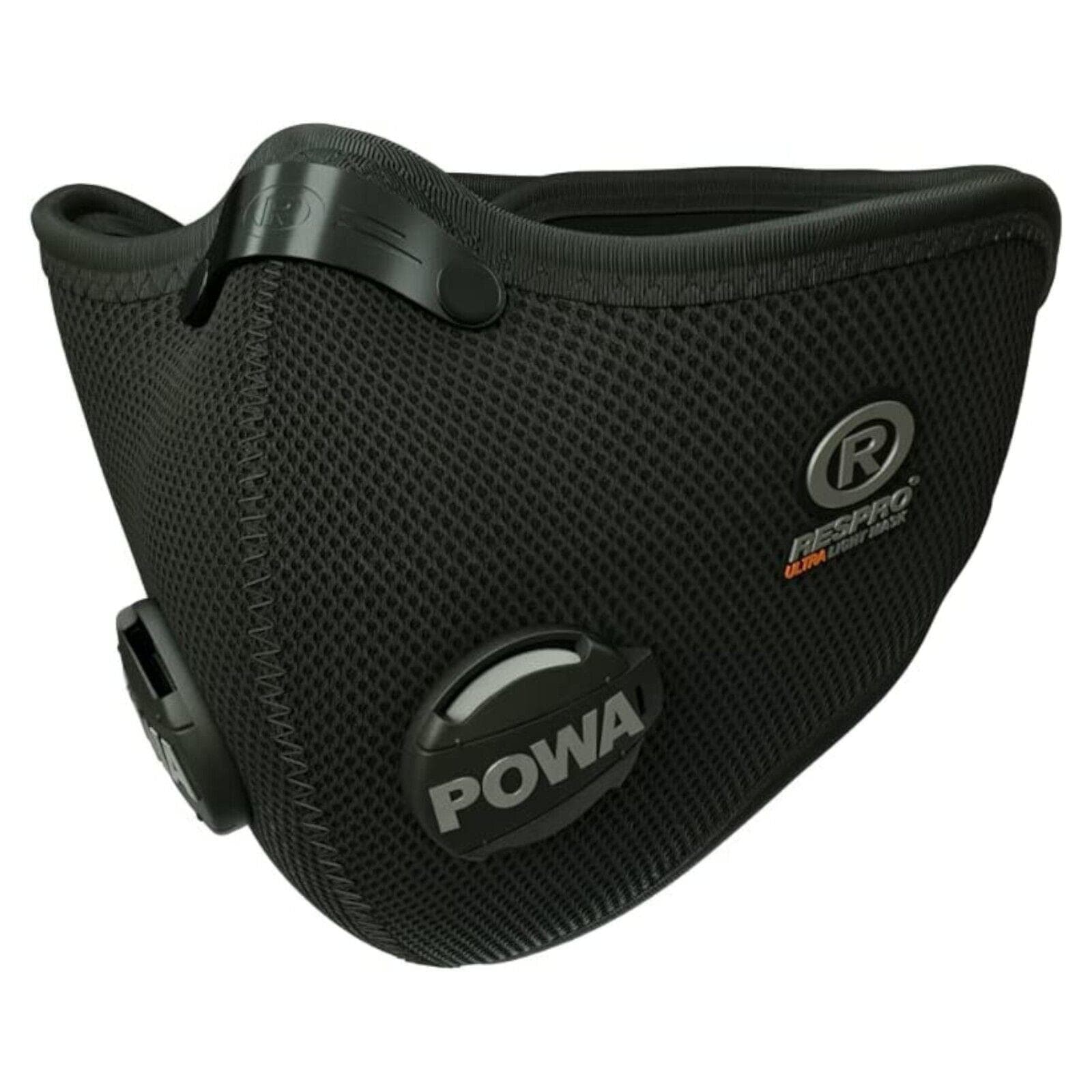 Respro Ultralight Mask with Powa Filter Valves - Black - Large