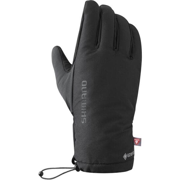 Shimano Clothing Unisex, GORE-TEX© GRIP PRIMALOFT© Gloves, Black, Size L