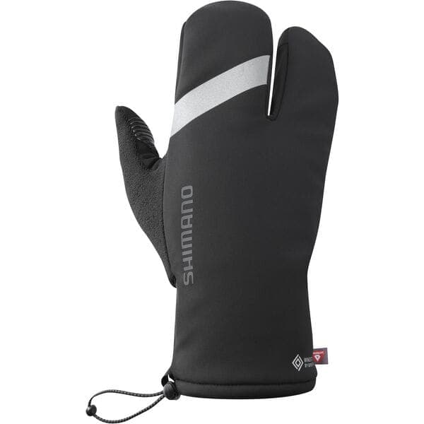 Shimano Clothing Unisex, WINDSTOPPER© PRIMALOFT© 2X2 Gloves, Black, Size S