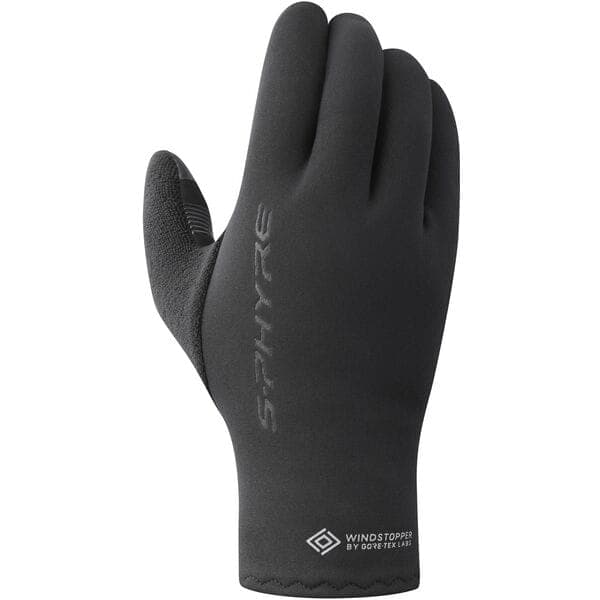 Shimano Clothing Unisex, S-PHYRE Thermal Gloves, Black, Size M