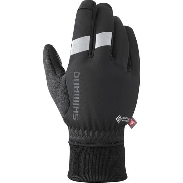 Shimano Clothing Unisex, WINDSTOPPER© PRIMALOFT© Gloves, Black, Size L