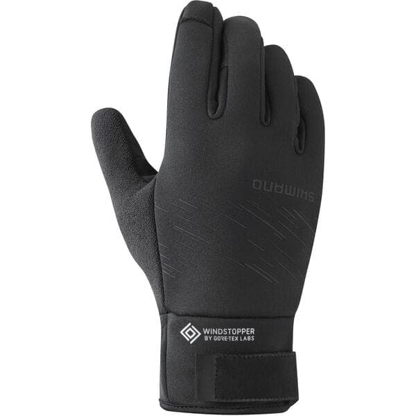 Shimano Clothing Unisex, WINDSTOPPER© Insulated Gloves, Black, Size L