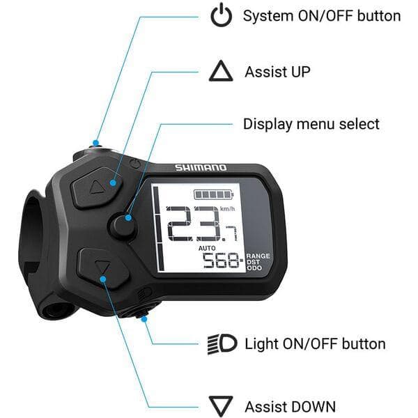 Shimano STEPS SC-EN500 cycle computer; I-Spec-EV