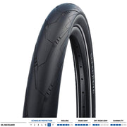 Schwalbe Super Moto Perf RaceGuard 28" x 2.40" Blk/Refl