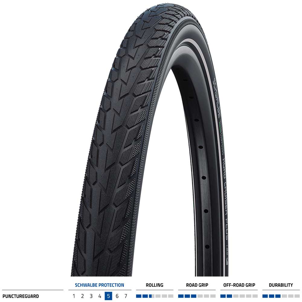 Schwalbe Road Cruiser Plus - 28 - Black-Reflective Non Folding