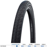 Schwalbe Road Cruiser Plus - 28 - Black-Reflective Non Folding