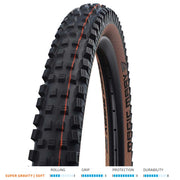 Schwalbe Magic Mary Evo Super Gravity Soft TLE Folding, Bronze, 29x2.40