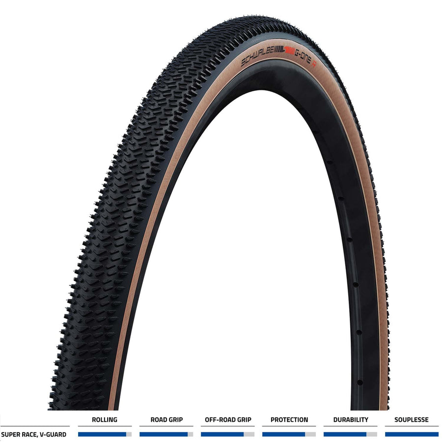 Schwalbe G-One R Pro Evo Super Race V-Guard TLE 700x35c Fold Tan