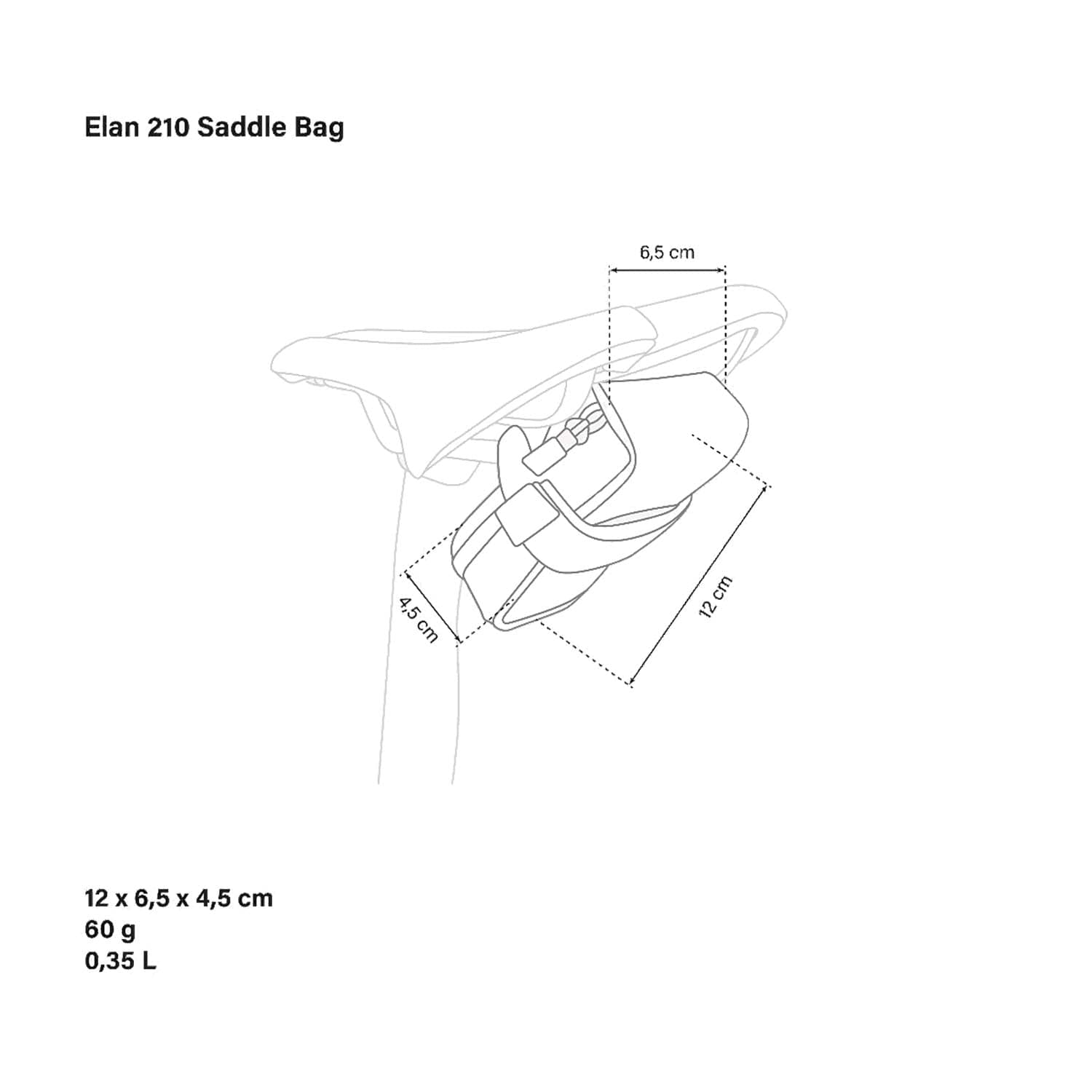 Scicon Sports Elan 210 Small Cycling Saddle Bag Blk