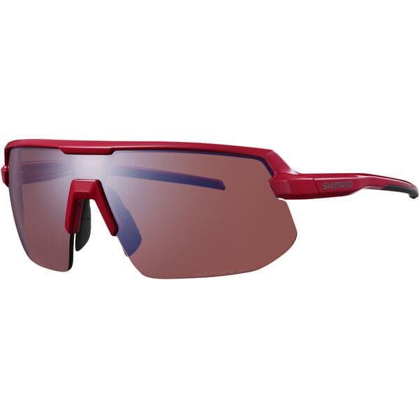 Shimano Clothing Twinspark Glasses, Red, RideScape High Contrast Lens