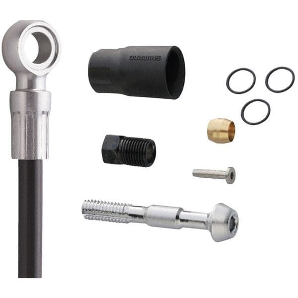 Load image into Gallery viewer, Shimano XTR SM-BH90 XTR/Xt/SLX disc brake cuttable hose; straight banjo; rear; black
