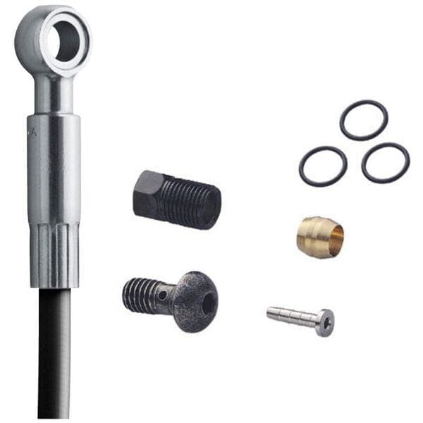 Load image into Gallery viewer, Shimano Deore XT SM-BH90 XT disc brake hose; long straight banjo; rear; 1700 mm; black
