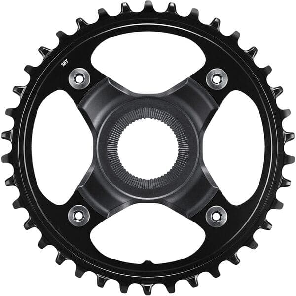 Shimano STEPS SM-CRE80-B chainring; 38T without chain guard; for chain line 55 mm; black