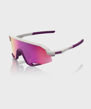 100% Slendale Glasses - Matte Chalk / Purple Multilayer Mirror Lens