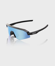 100% Slendale Youth Glasses - Matte Black / HiPER Blue Mirror Lens