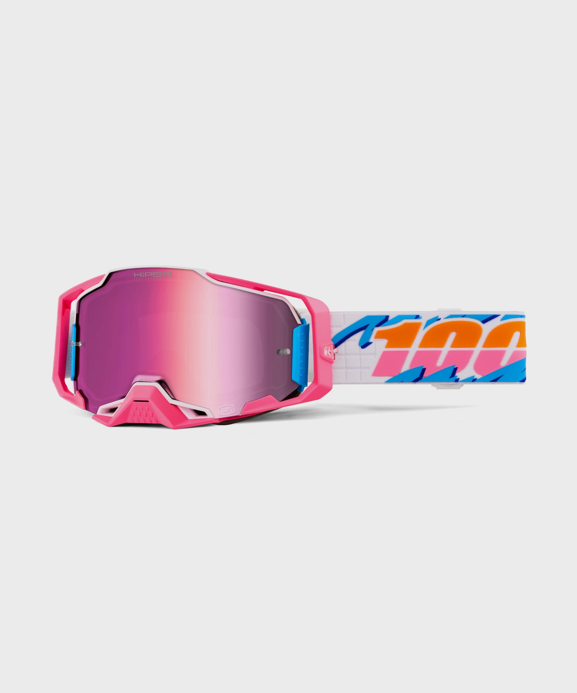 100% Armega Goggle LeFreak / HiPER Pink Mirror Lens