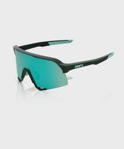 100% S3 Glasses - Matte Juniper / HiPER Mint Mirror Lens
