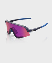 100% Slendale Glasses - Satin Storm Metallic / Purple Mirror Lens