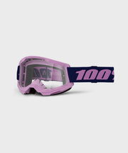 100% Strata 2 Goggle Purple / Clear Lens