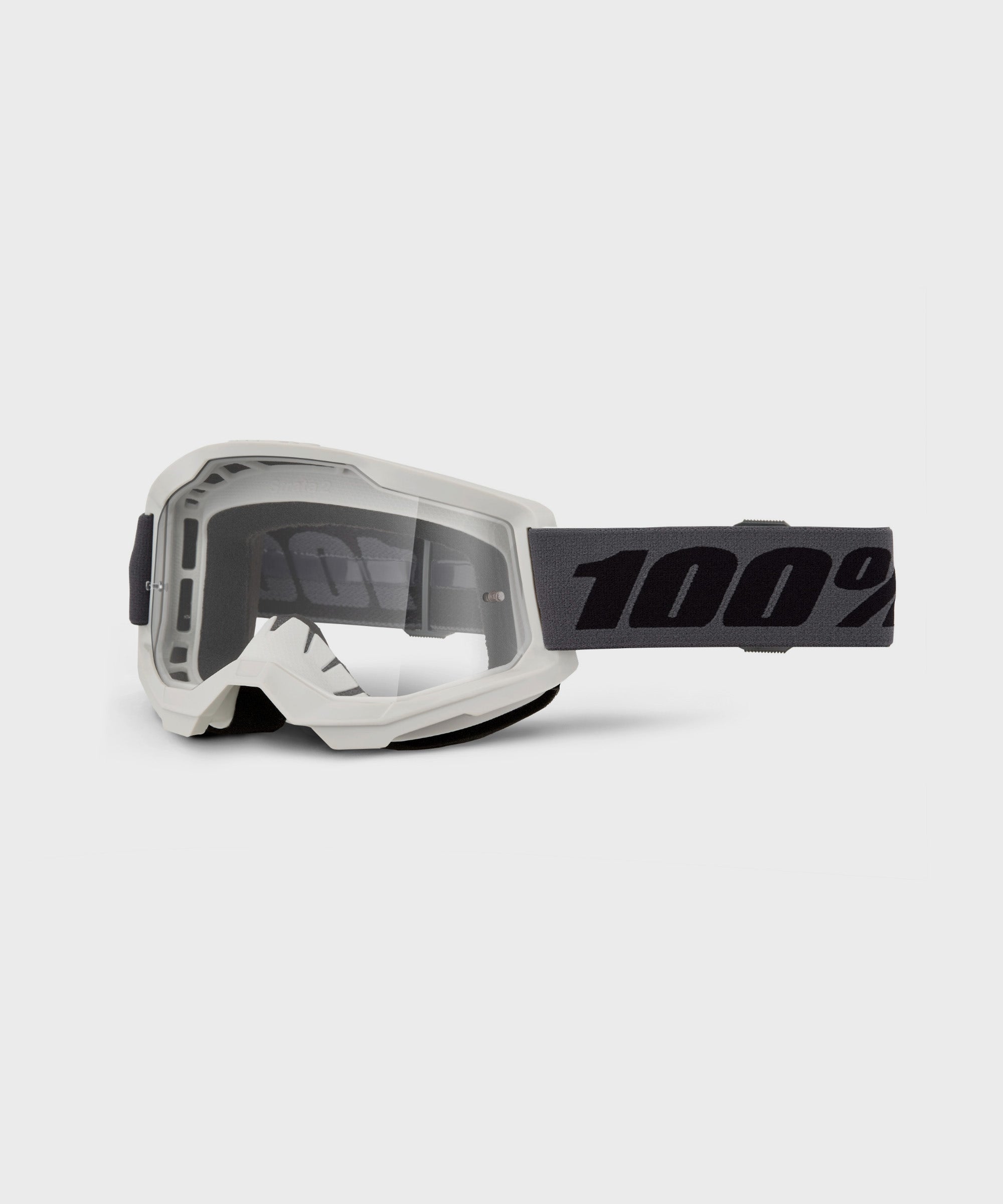 100% Strata 2 Goggle Grey / Clear Lens