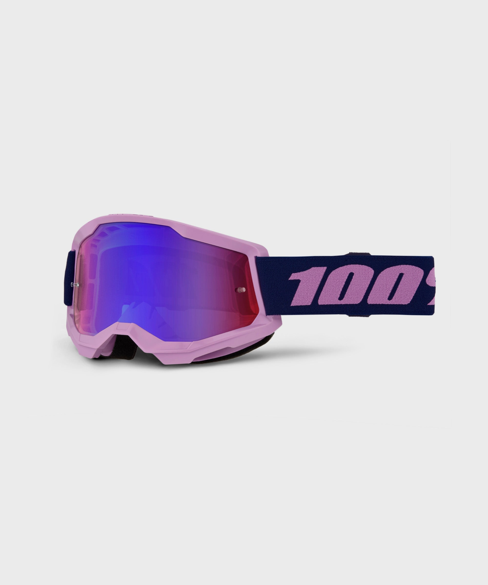 100% Strata 2 Goggles Purple / Red/Blue Mirror Lens