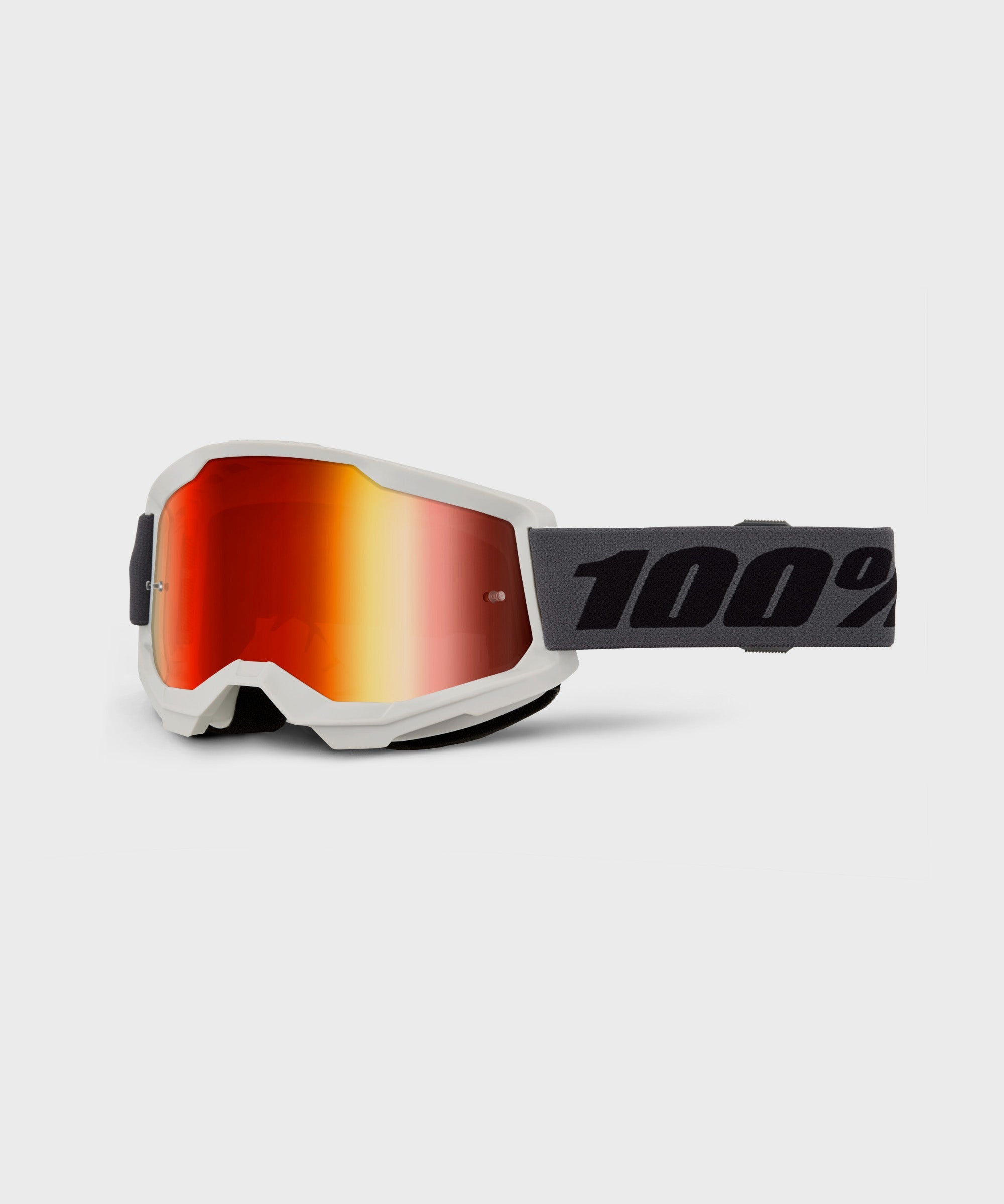 100% Strata 2 Goggles Grey/ Red Mirror Lens