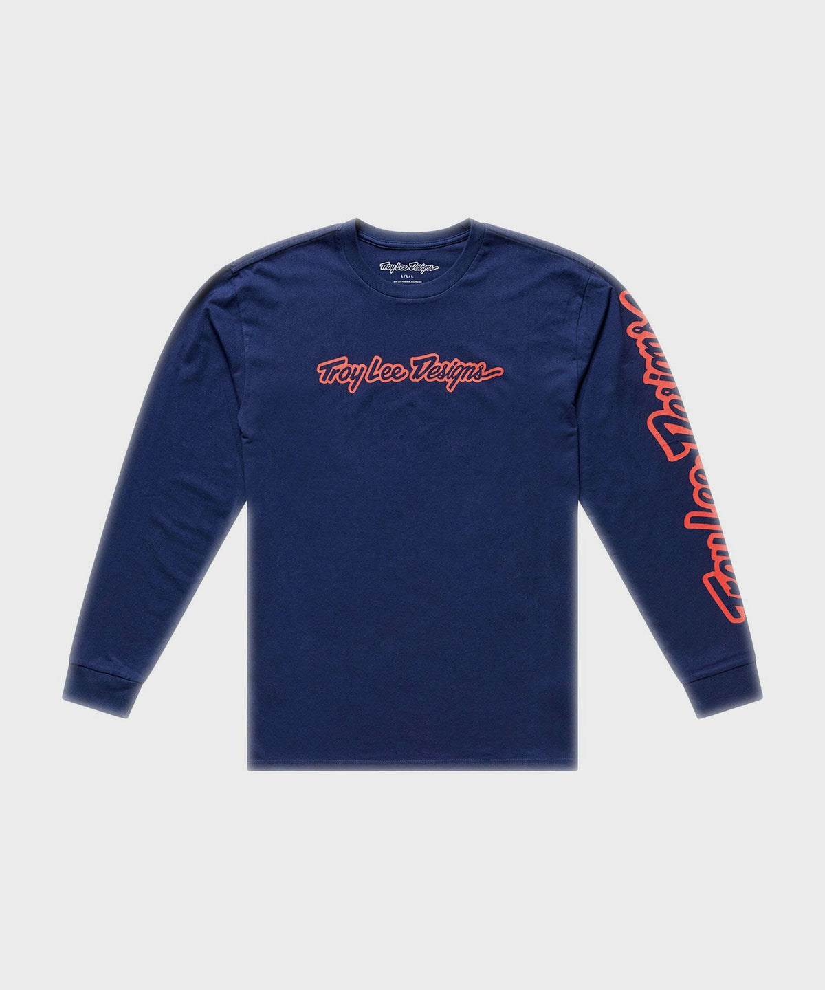 Troy Lee Designs Signature Long Sleeve T-Shirt - Navy - XL
