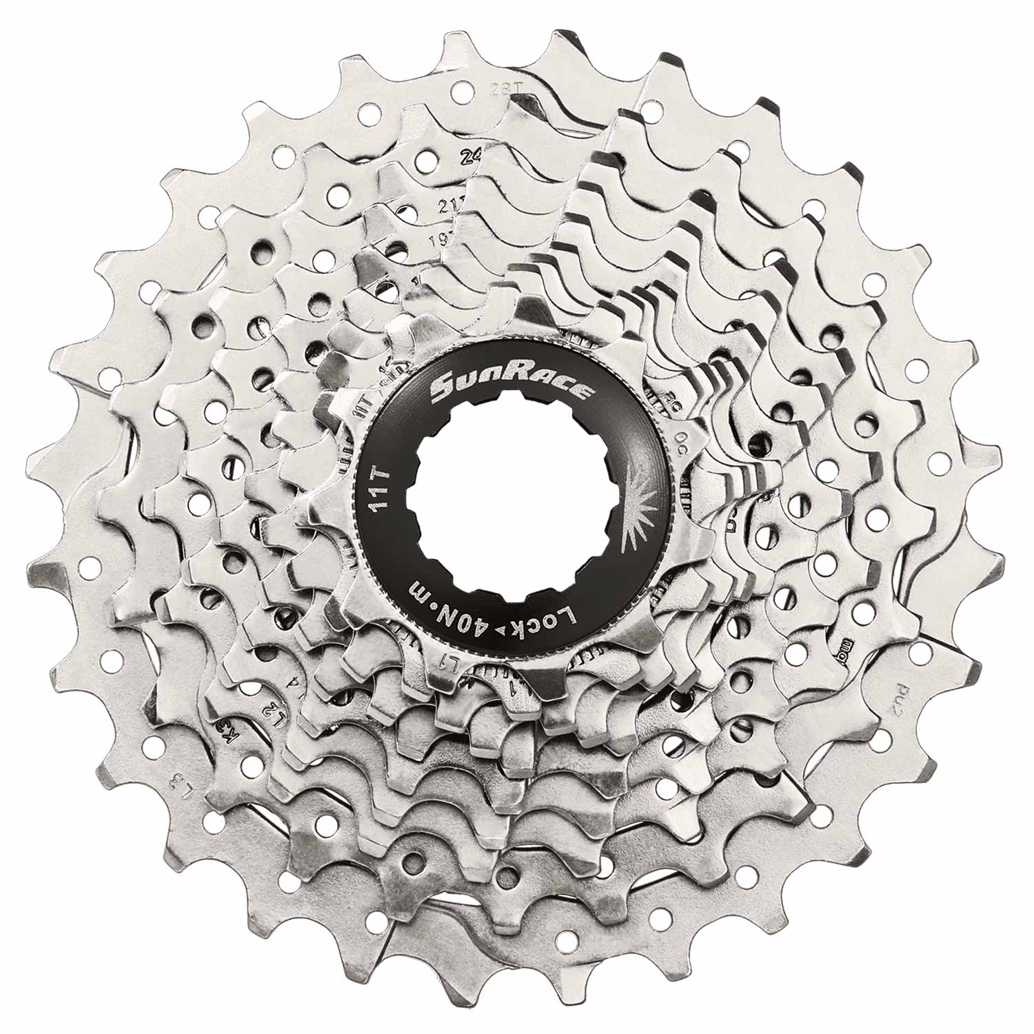 Sunrace RS 10x Road Cassette Silver Steel-Spider