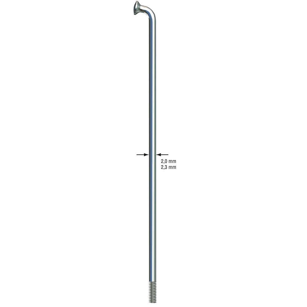 Sapim Leader Plain 14G Sil 178mm (100)