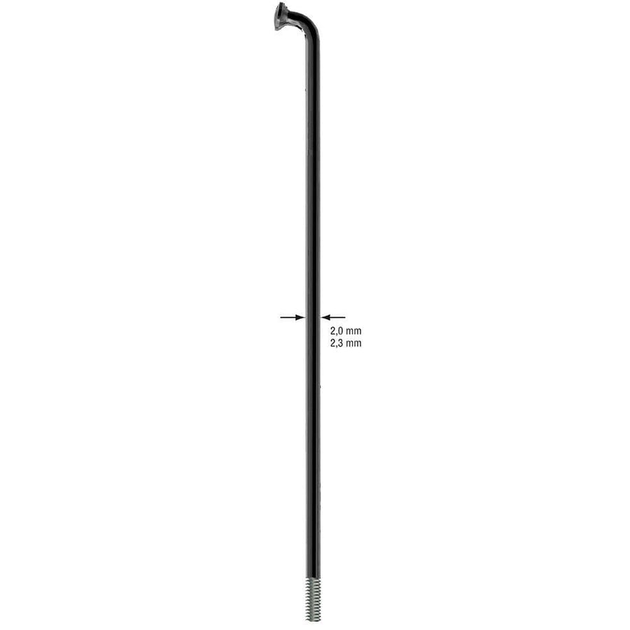 Sapim Leader Plain 14G Blk 186mm (100)