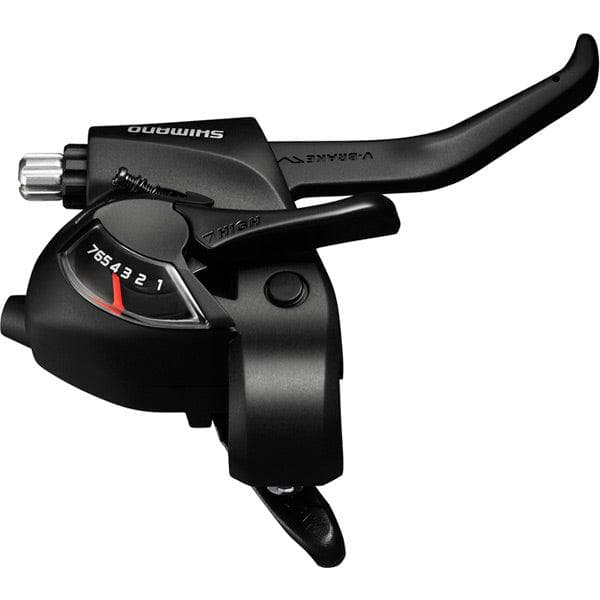 Load image into Gallery viewer, Shimano Altus ST-EF41 EZ fire plus STI set for V-brakes; 3x7-speed; 2-finger lever; black
