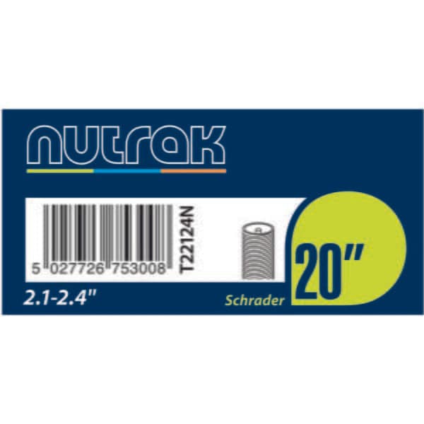 Nutrak 20 x 2.1 - 2.4 inch Schrader valve inner tube