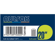 Nutrak 20 x 4 1/4 inch Schrader valve 1.3mm fat bike inner tube