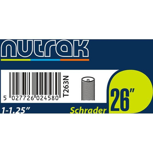 Nutrak 26 x 1 - 1.25 inch Schrader inner tube