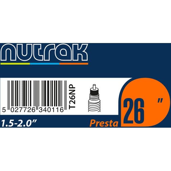 Load image into Gallery viewer, Nutrak 26 x 1.5 - 2.0 inch Presta inner tube
