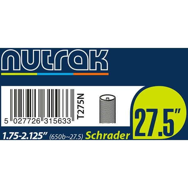 Load image into Gallery viewer, Nutrak 27.5 or 650B x 1.75 - 2.125 Schrader inner tube
