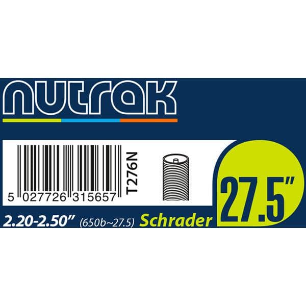 Load image into Gallery viewer, Nutrak 27.5 or 650B x 2.2 - 2.5 Schrader inner tube
