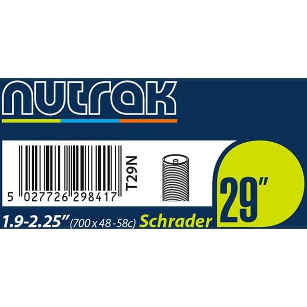 Load image into Gallery viewer, Nutrak 29 X 1.9 - 2.25 inch Schrader inner tube
