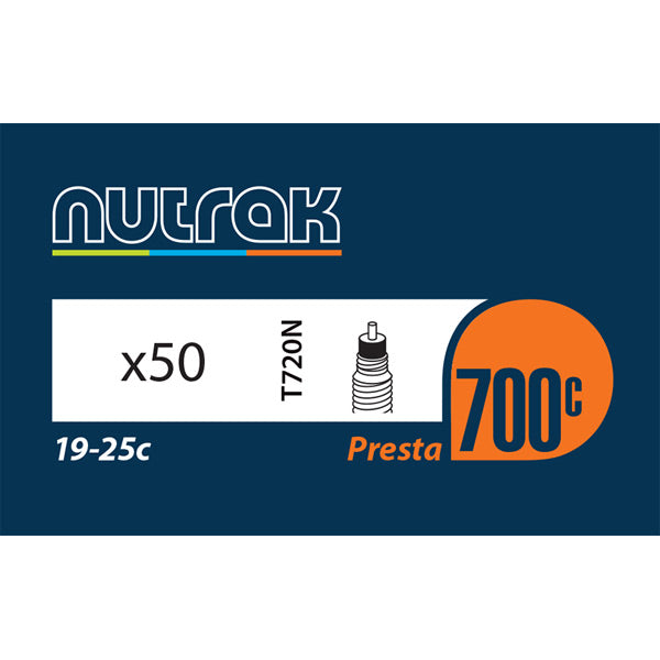 Nutrak 700 x 19 - 25C Presta inner tube (box of 50)