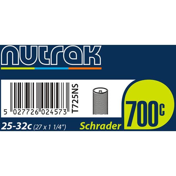 Load image into Gallery viewer, Nutrak 700 x 25 - 32C (27 x 1-1/4 inch) Schrader inner tube
